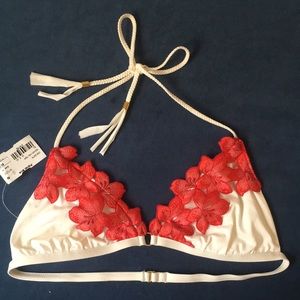 Planet Blue ~ Blue line bikini top